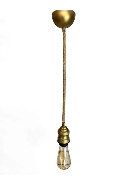CONANA Pendant Lamp Tulip Lampholder Jute Wicker Cable (70cm Metal) Décoratif