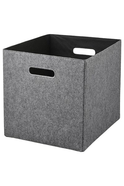 IKEA صندوق BL DDRA، رمادي، 33 × 38 × 33 سم