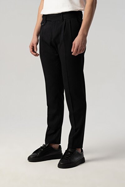 Score Michail Önü Pileli Uzun Dilli Çizgili Laci Kumaş Pantolon 2306-20