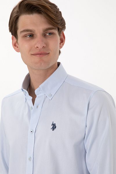 U.S. Polo Assn. Baza. Polo Assn. Cămașă slim cu mânecă lungă din bumbac 100%. 2083199