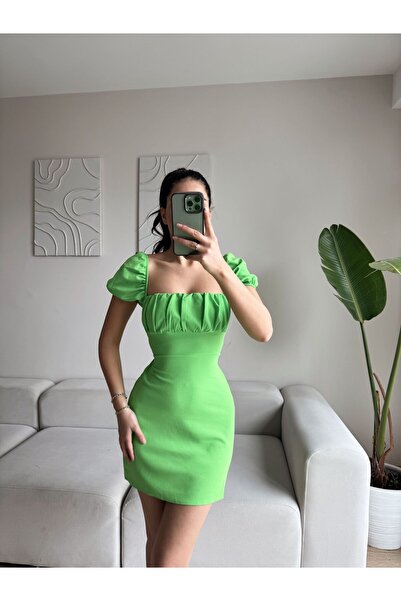 Sindimoda Siriuss Sırt Dekolte Mini Elbise 4587 BEYAZ