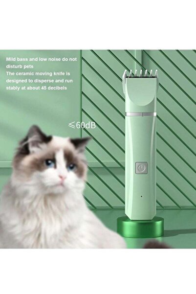 Arabest 4 in 1 Pet Electric Hair Shaver,With Nail Grinder Trimmer,3 Trimmer Head,Low Noise,Blade Remove