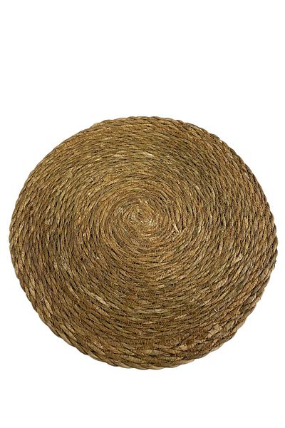 Att Natural Wicker Jute Plate American Service 35 cm Diameter Plate - (1 Pc)
