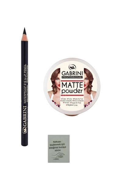 Gabrini Eye Pencil + Matte Powder Number 1 + Fragrance Card Gift