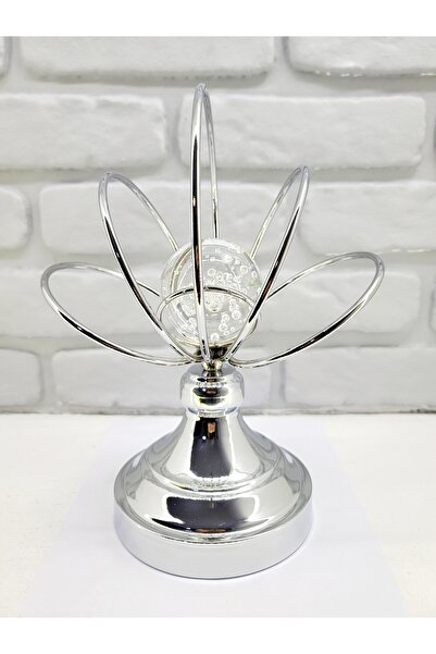 Decodelight Krom Kaplama Metal Ayak Baloncuklu Taşlı Ev Salon Aksesuar Krom Y...