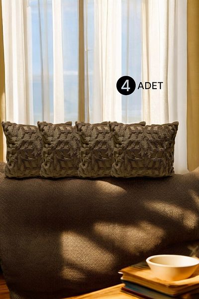 Mislina Home Кафява етническа калъфка за възглавница в бохемски стил 43x43 см