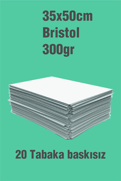 Örün Matbaa Amerikan Bristol Karton 300 gr 35x50 Cm 20 Adet (1KG)