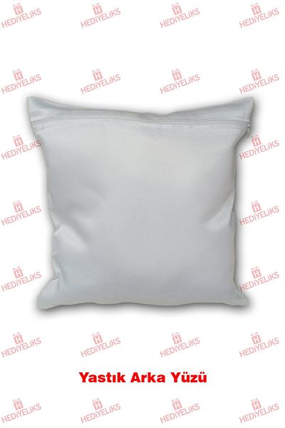 HEDİYELİKS Letter I Alphabet Themed Flower Patterned Pillow