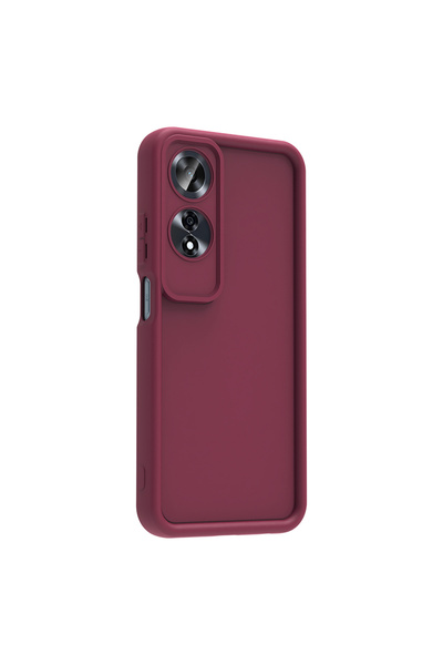m.tk moveteck Oppo Reno A60 Case Soft Colorful Launch Silicone Camera Protected Protruding Thick Edges 3D Coffe