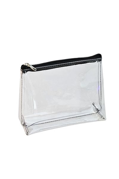 Mila Series Mk1S-00001 Transparent Travel and Makeup Organizer Handbag - Black