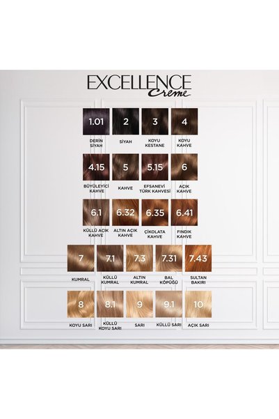 L'Oreal Paris Excellence Saç Boyası 4.15 Büyüleyici Kahve 3'lü Set