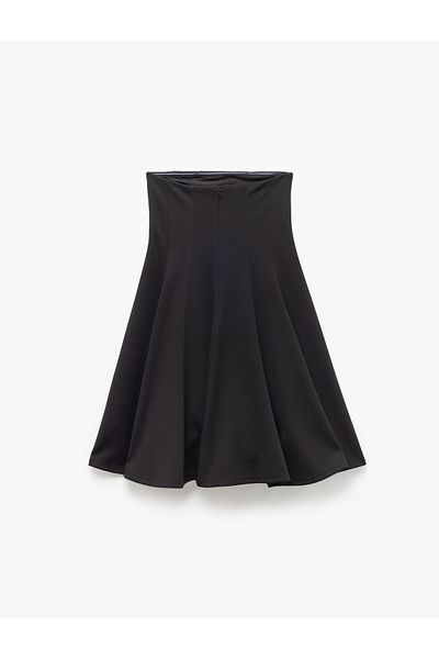 Koton New Season Crepe Scuba Fabric Volume A-Line Strapless Mini Dress
