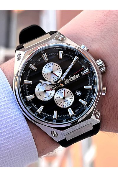 Lee Cooper Silicone Cord Inner Functions Active 5 Atm Water Resistant Men Wrist Watch Elc08063.333