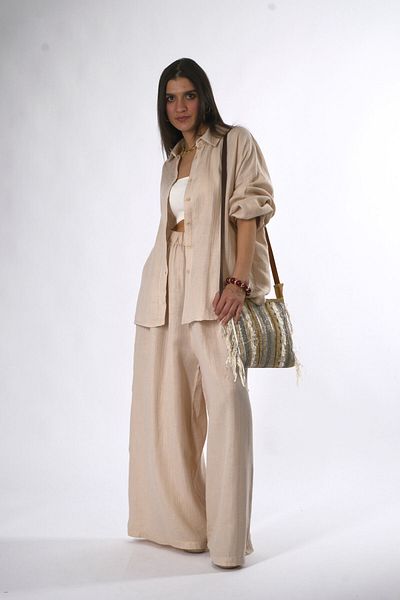 ABBRA Women's 100% Cotton Soft Textured Suit