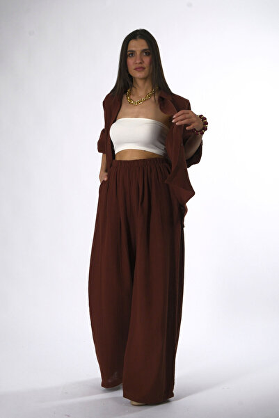 ABBRA Women's 100% Cotton Soft Textured Suit