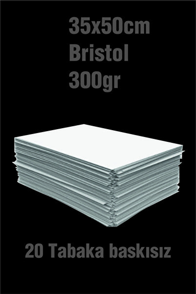 Örün Matbaa Amerikan Bristol Karton 300 gr 35x50 Cm 20 Adet (1KG)