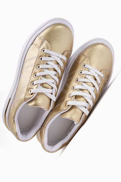 Limoya Anastazia Gold Heel Detailed Sneakers