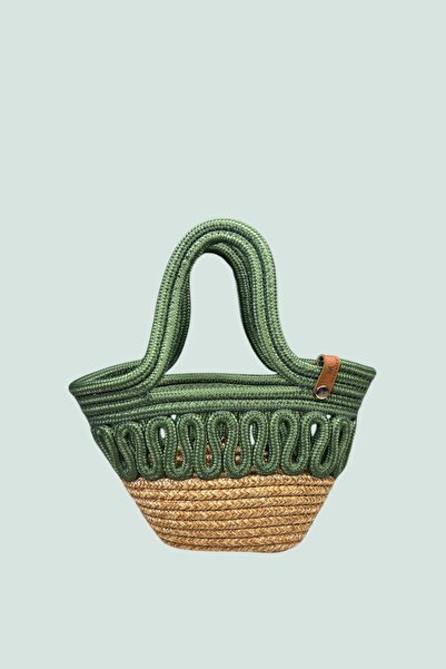 MaVaux Παιδική τσάντα παραλίας με μοτίβο από ψάθινη εμφάνιση Mara