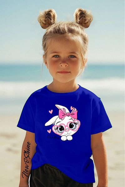 New Shine 1 tricou este un cadou pentru achiziții de 6 și mai sus în coș - Tricou pentru copii oversize cu imprimeu Cute Rabbit