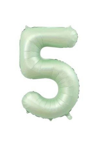 eğlencemarketi 5 Years Old 74 cm Green Number Foil Balloon Large Size