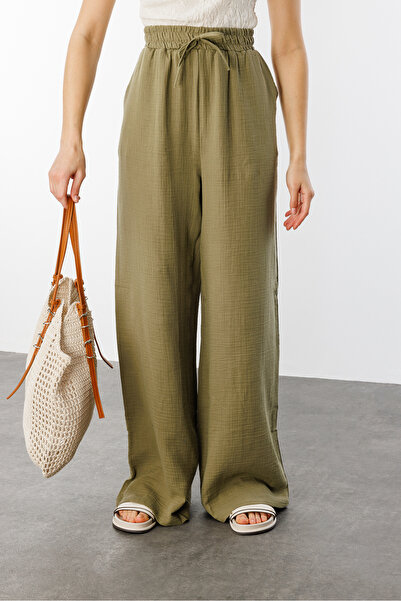 GENIUS STORE Muslin Palazzo Γυναικείο Παντελόνι MUSLIN-PANTS