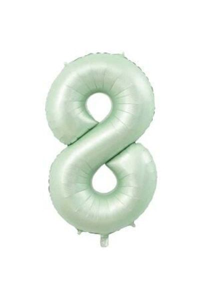 eğlencemarketi 8 Years Old 74 cm Green Number Foil Balloon Large Size