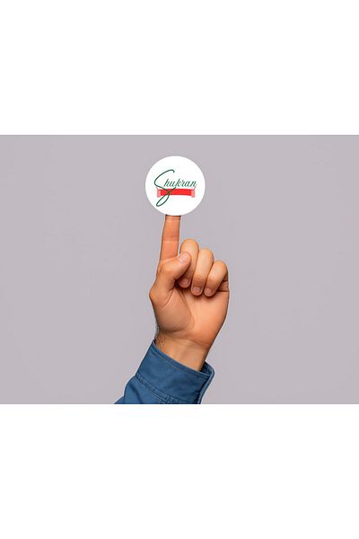 CASALINGHI Round Matte Sticker 4 Cm, 40 Pieces Arabic Thank You Drop the Tag to Perform Gift Instrument