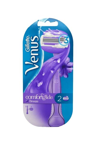 Gillette Venus Comfortglide Breeze Kadın Tıraş Makinesi 2 Yedekli