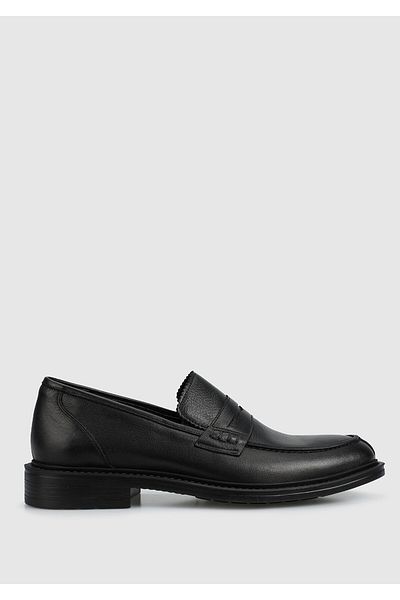 Provoq Men's Black Leather Shoes