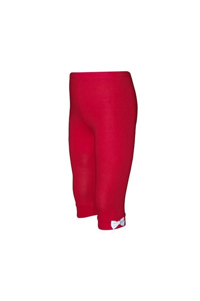 LOVETTI Red Bow Knee-length Leggings for Girls - Capri