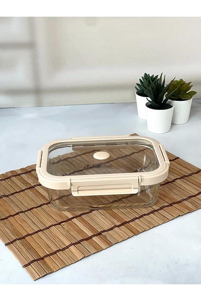 AROW HOME Arow Glass Storage Container Ecru 1040ml