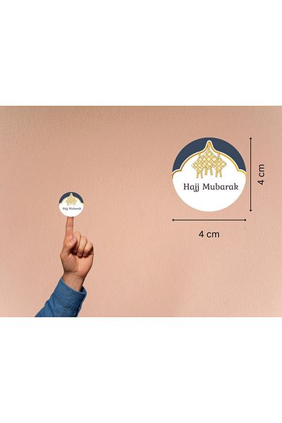CASALINGHI Hajj Mubarak Sticker 4 cm Diameter 40 Pieces