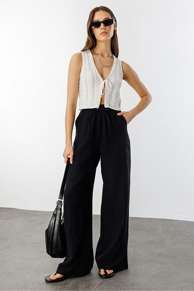 GENIUS STORE Muslin Palazzo Γυναικείο Παντελόνι MUSLIN-PANTS
