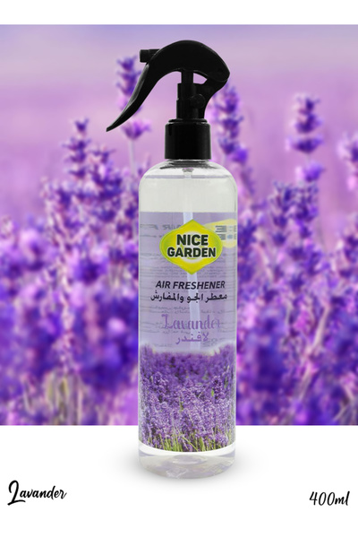 Nice Garden معطر جو برائحة اللافندر للسيارة والمكتب والمنزل - 400 مل، عطر يدوم طويلاً