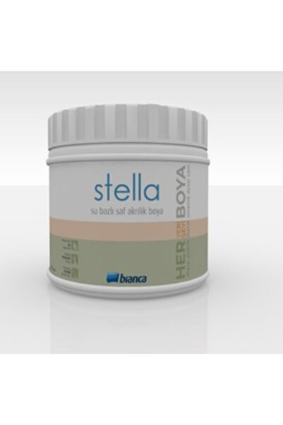 Stella Bianca Su Bazlı Saf Akrilik Boya Kokusuz 0,5 Litre Renk Granito