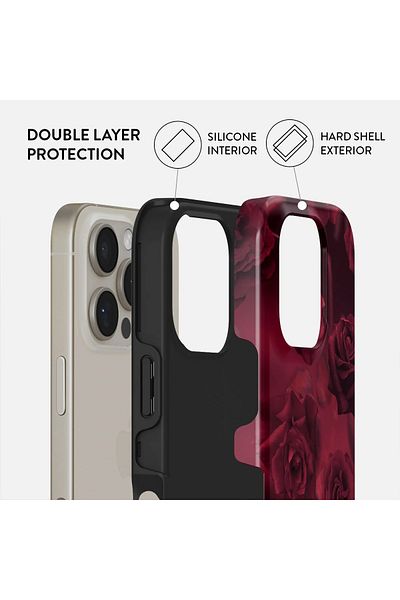 BURGA Phone Case Compatible iPhone 16 PRO MAX Hybrid 2-Layer Hard Shell Silicone Protective Case