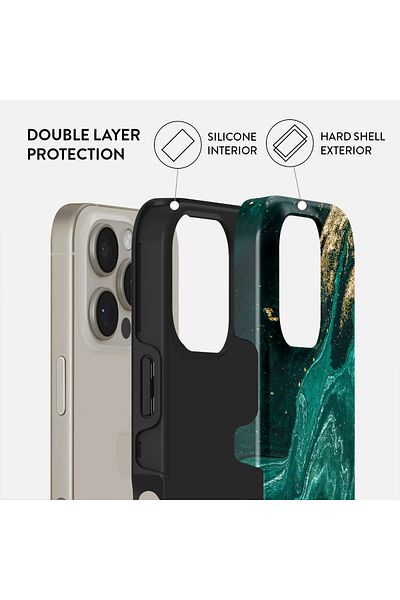 BURGA غلاف هاتف متوافق مع iPhone 16 PRO MAX، غلاف واقٍ هجين من السيليكون الصلب ثنائي الطبقات
