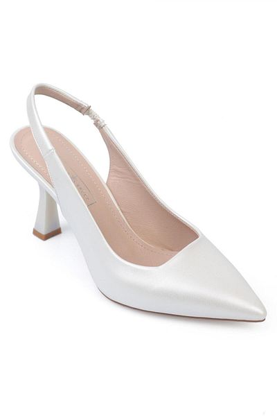 KARVENSHOES Genuine Leather White Color Stiletto 29