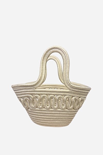 MaVaux Bloom Hasır Görünümlü Çocuk Plaj Çantası ve El Çantası