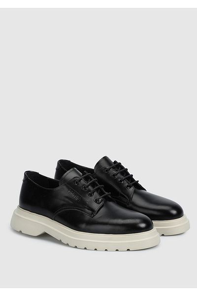 Provoq Men's Black Leather Shoes