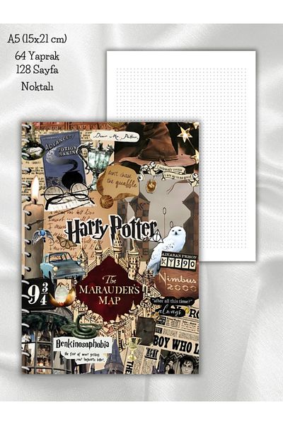 daily notebook Harry Potterspiral Dotted Notebook 64 Sheets A5 Medium Size 15X21 cm