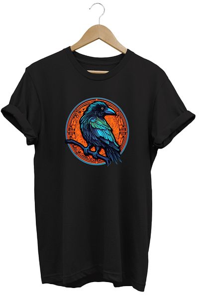 remonz Μπλουζάκι Crow Printed 100% Βαμβάκι