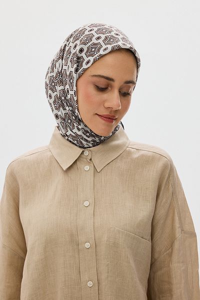Mira İpek Βαμβακερό μαλακό κασκόλ Mira Pattern
