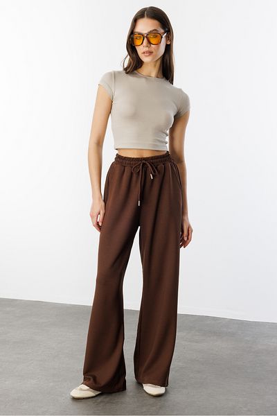 GENIUS STORE Pantaloni de sport modal cu picioare largi pentru femei MODAL-SWEAT