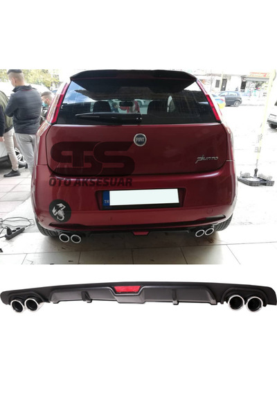 Fiat Punto Difüzör Arka Tampon Eki 4 Egzoz Çıkışlı Siyah