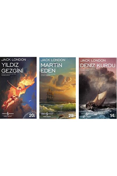 TÜRKİYE İŞ BANKASI KÜLTÜR YAYINLARI Martin Eden - Yıldız Gezgini - Deniz Kurd...