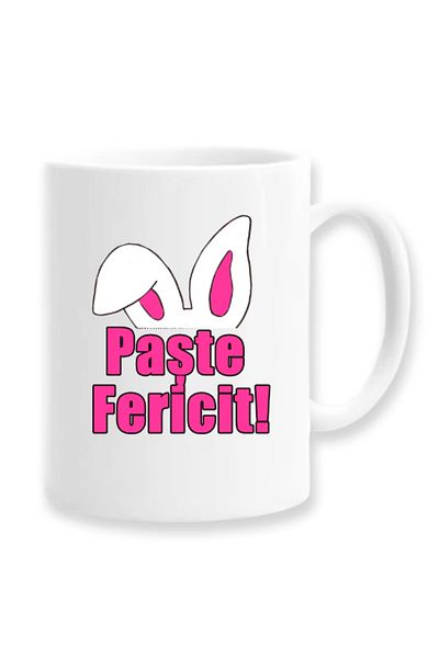 OEM Cană albă personalizată „Paște fericit”, Inovatix®. 330ml
