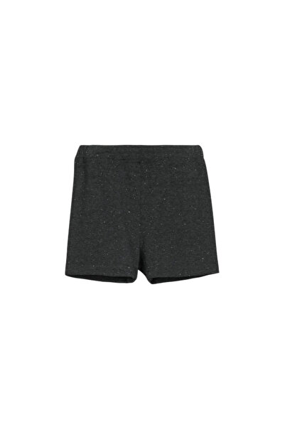 LOVETTI Beyaz Nopeli Antrasit Basic Kız Çocuk Dans Şort