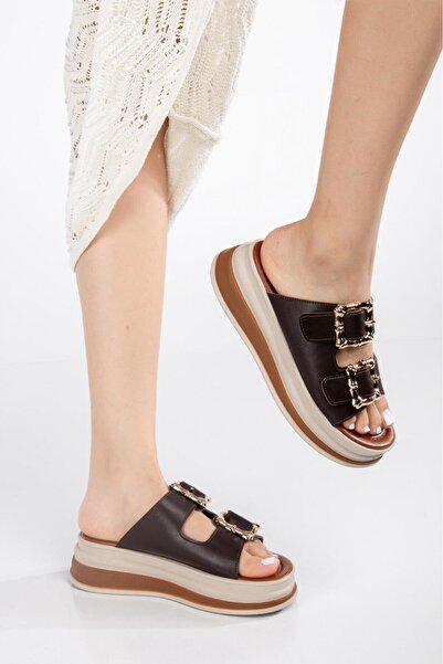 Bukond Daily Women's Slippers Double Buckle Soft Comfortable Orthopedic