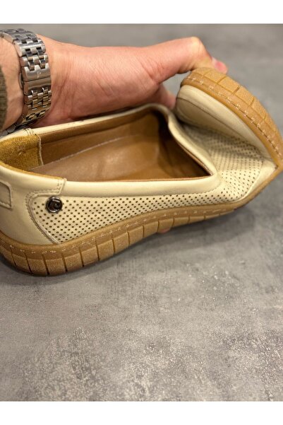 Pierre Cardin Pi̇erre Cardin Shoes Handmade Genuine Leather Full Orthopedic Non-Slip Sole Light Daily